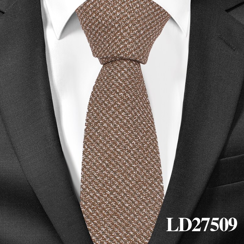 Cravate en laine de coton pour hommes | Cravate de décontractée, cravate étroite à carreaux, Corbata Slim, cravate de mariage, costumes d'affaires: LD27509