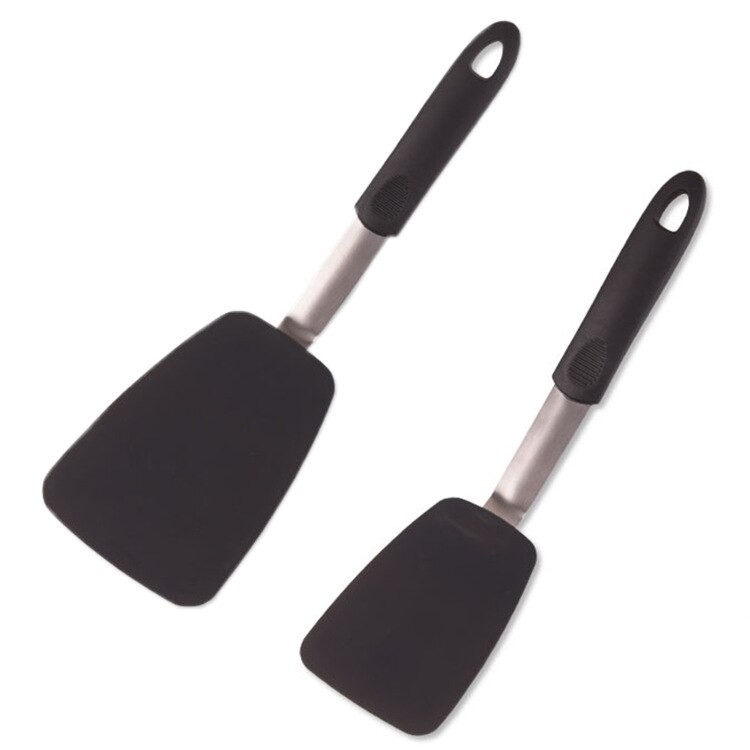 Espátula de silicona de 4 piezas de acero inoxidable, espátula flexible para freír carne, espátula, juego innovador de cocina