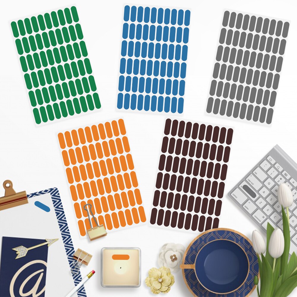 Étiquettes autocollantes en papier coloré, étiquette autocollante, catégorie inscriptible, 60 étiquettes par feuille, 720 étiquettes