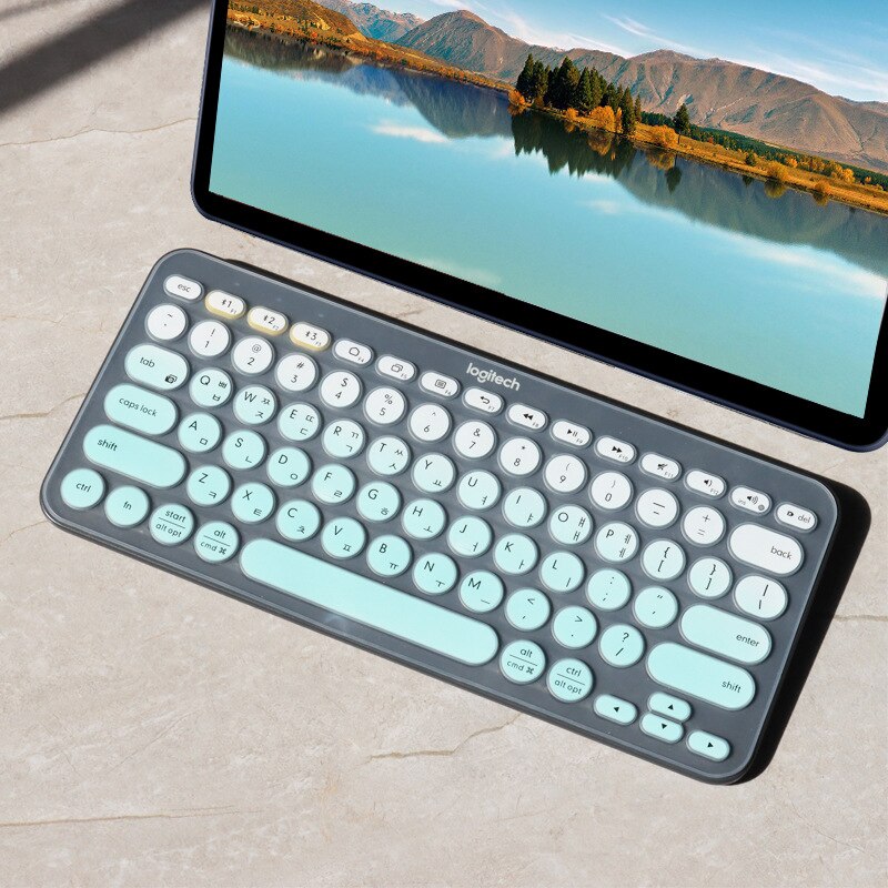 Protective Cover for Logitech K380 Wireless Keyboard Case Slim Thin in Korean / English US Soft Silicone Film Keyboard Cover: D-in Korean