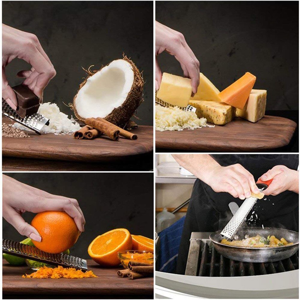 Pelador de limón, Chocolate, queso, rallador microplano de cítricos para el hogar, ajo, jengibre, patata, fruta, conveniente pelador utensilios de cocina