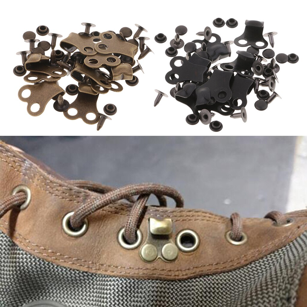 Safety Boot Rivets 20 Sets Boot Lace Hooks Lace Fittings Rivets For H... – Grandado