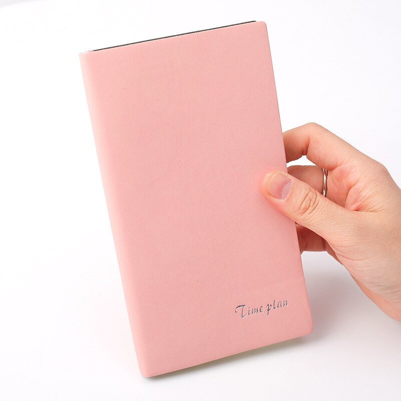 Mjukt läder daglig planering anteckningsbok skola & kontor anteckningsblock  a5/a6 200 sidor 80 gsm dagbok journal agenda leveranser brevpapper: Rosa -a6