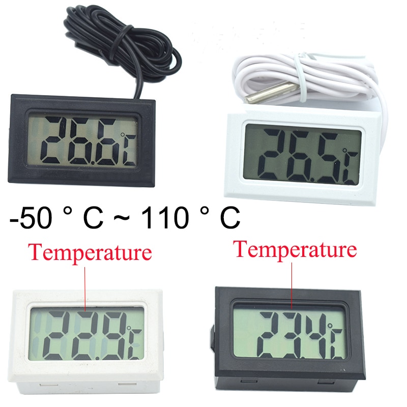 Termômetro digital do lcd para a temperatura do congelador-termômetro do refrigerador de 50 degree 110 graus