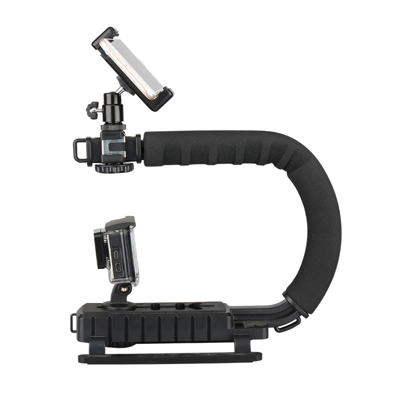 U-Grip Triple Schoenen Mount Video Actie Stabiliseren Handle Grip Rig Voor Iphone 8 X Gopro Smartphone Nikon Canon dslr Camera