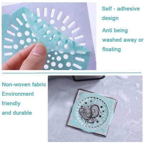 50PCS Universal Disposable Sink Filter One-time floor drain sticker Portable Drain Outlet Filter Hair Floor Floor Drain Stickers