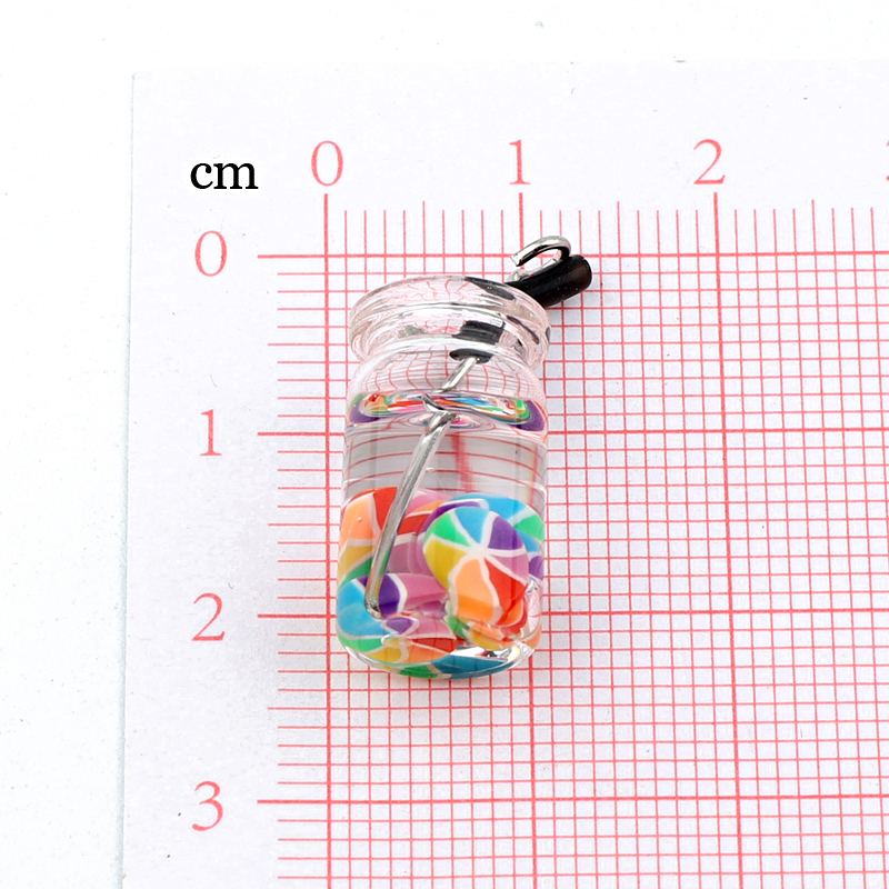 5 stücke Regenbogen Candy Harz Charme Flasche Niedlichen Anhänger Für Schmuck Machen Baumeln Ohrring Halskette Schlüsselanhänger Decor Diy Zubehör F408