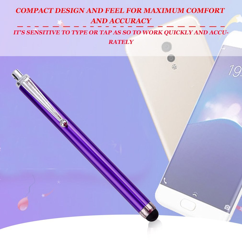 1 Pcs Round-head Metal Stylus Touch Screen Glass Lens Digitizer Replacement Pen for iPhone iPad Tablet Smart Phones