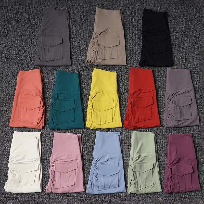 Gamaschen mit hoher Taille drücken-hoch-Sport Schlauch Yoga Fitness Sanft Hüfte Aufzug Fitnessstudio Gamaschen Scrunch Hintern Laufen Strumpfhose Frauen mit Tasche