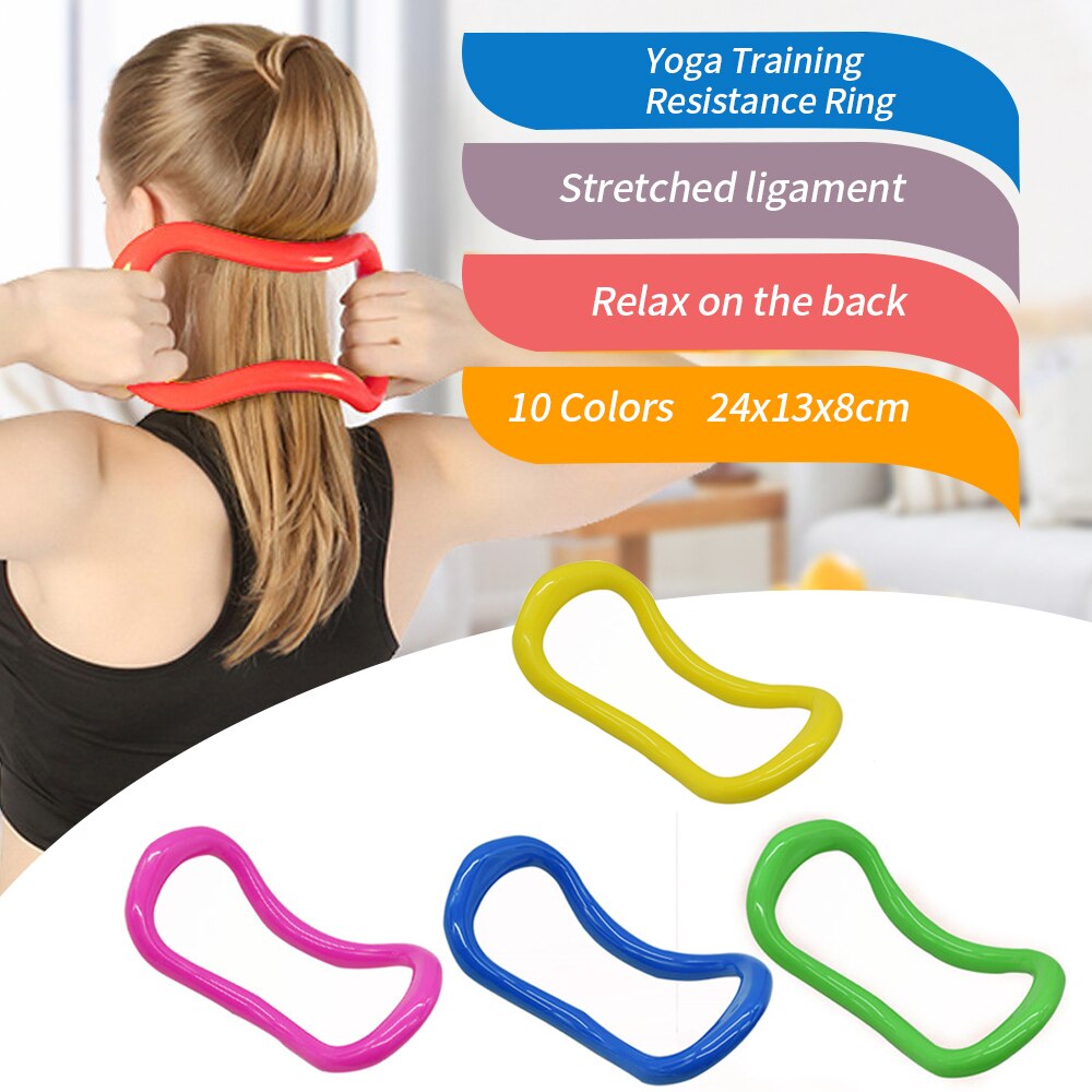 Yoga sirkel utstyr multifunksjon yoga ring pilates trening fitness sirkel trening motstand støtte verktøy kalv hjem aaa