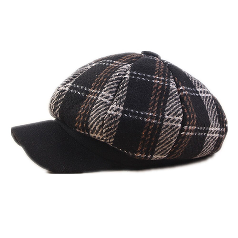Showersmile tweed gabby baker boy keps rutig tidningspojke keps vintage hatt för kvinnor beige tjejer brittisk stil konst hatt vinter platt keps