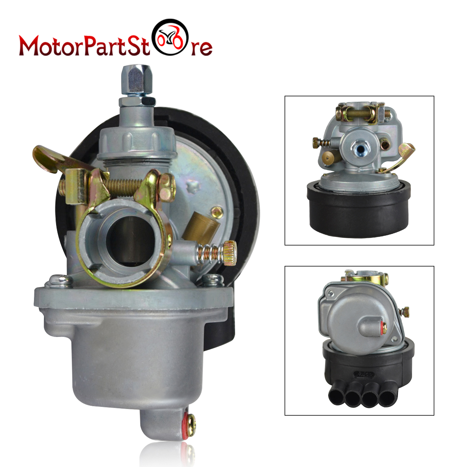 Motorisierter Fahrradvergaser mit Luftfilter für 49 cc, 50 cc, 60 cc, 66 cc, 80 cc 2-Takt-Motor-, Fahrradvergaser, Carby, Motorrad, Fahrradteile