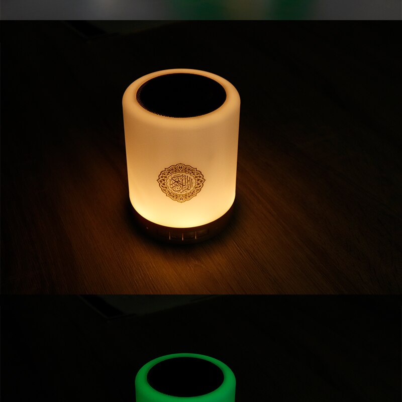 Colorful USB FM Radio Adjustable Small LED Lamp Bluetooth Speaker Touch Remote Control Home Wireless