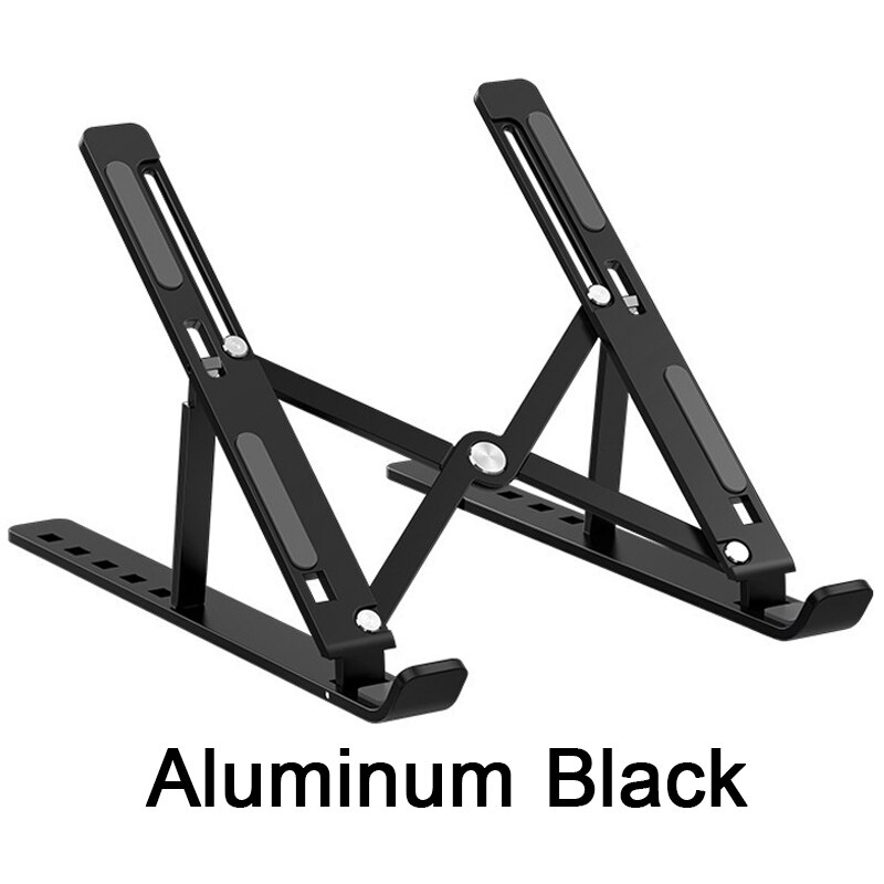 Universal Laptop Stand Adjustable Foldable Desk Rotation Support For MacBook Pro iPad PC Tablet Notebook Desktop Portable Holder: Black 2