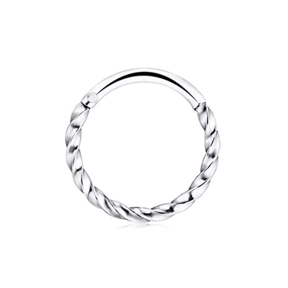 1 Uds. Anillos para tabique, aro para la nariz, herradura, pendientes de cartílago de acero inoxidable, aro, hélice, Tragus, tabique, joyería para Piercing: Color oro puro