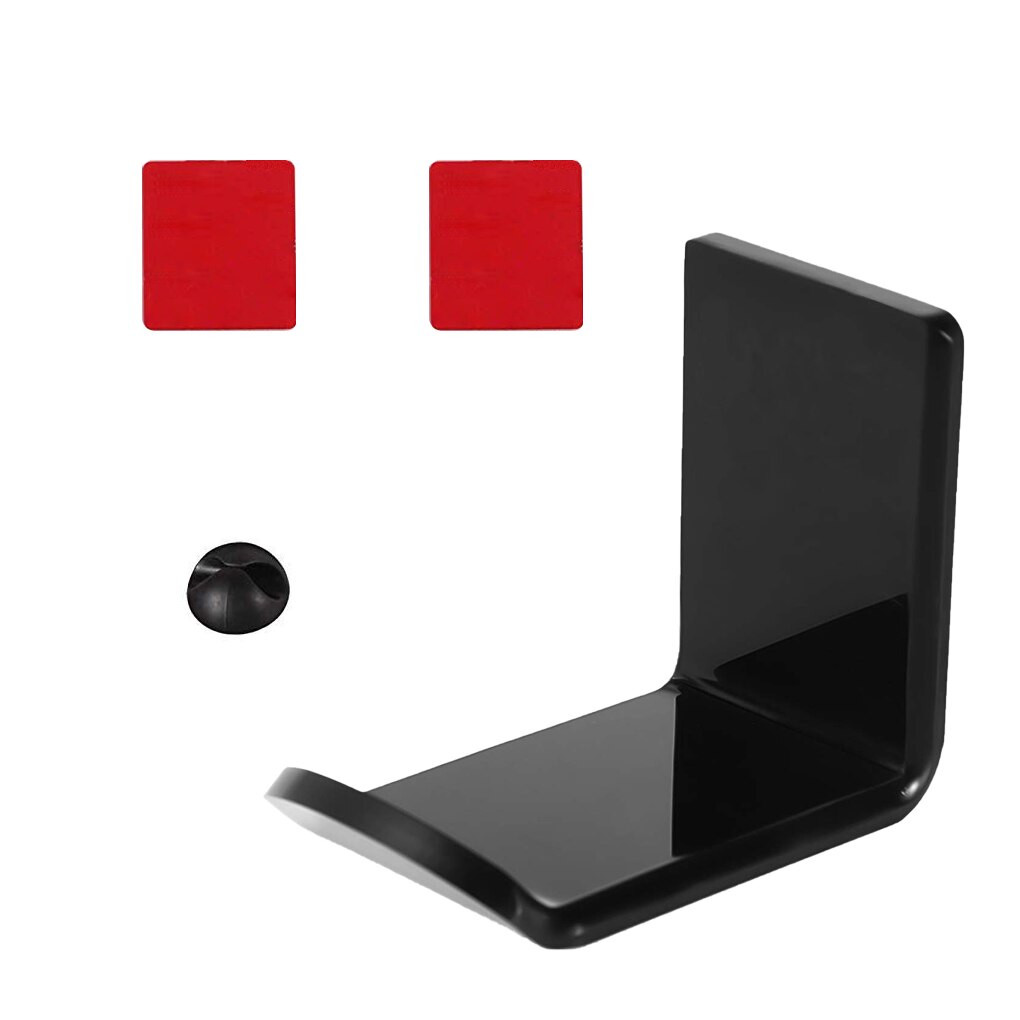 Headphone Wall Hanger Computer Headset Earphone Display Holder Acrylic Wall Mounted Hook 1/2pcs: black x 1pcs