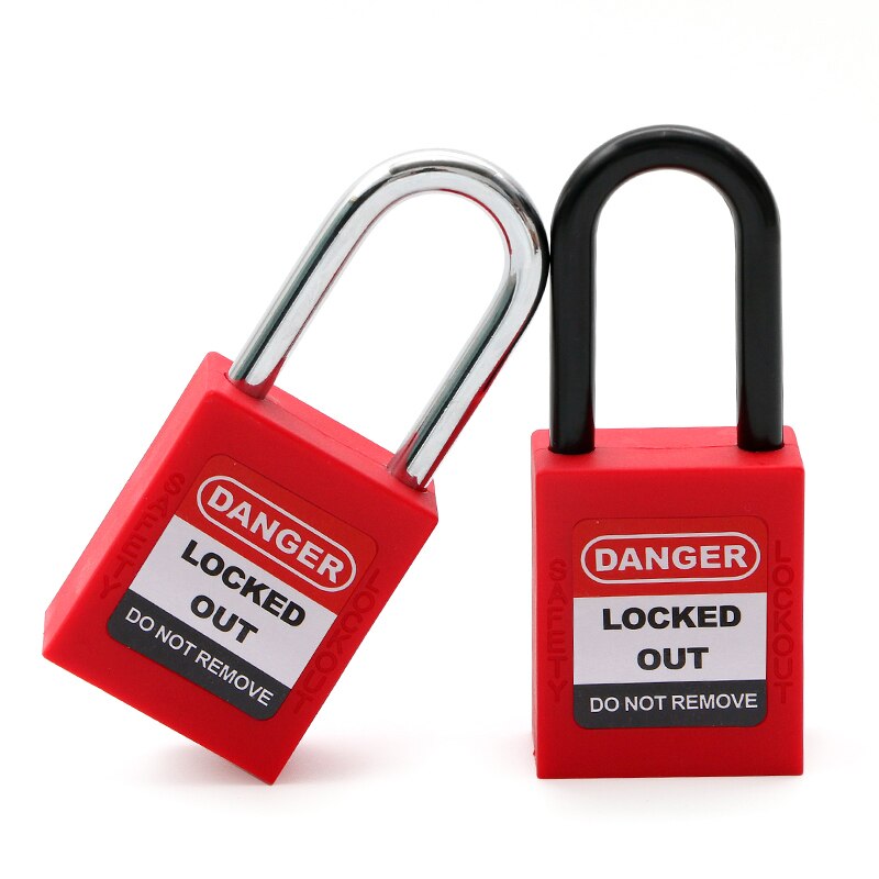 China Lockey Loto Safety Padlock 38mm Steel Nylon Shackle ABS Plastic Body Safe Lock Lockout Tagout