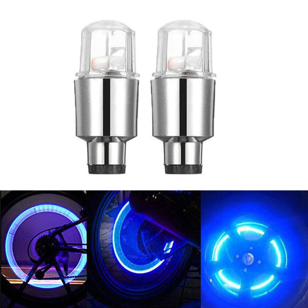 Super Energie Lichter Reifen Lampe beständig Mehrfarbig Auto Zubehör Fahrrad Liefert Neon- Strobe LED Reifen Ventil Kappen #281366