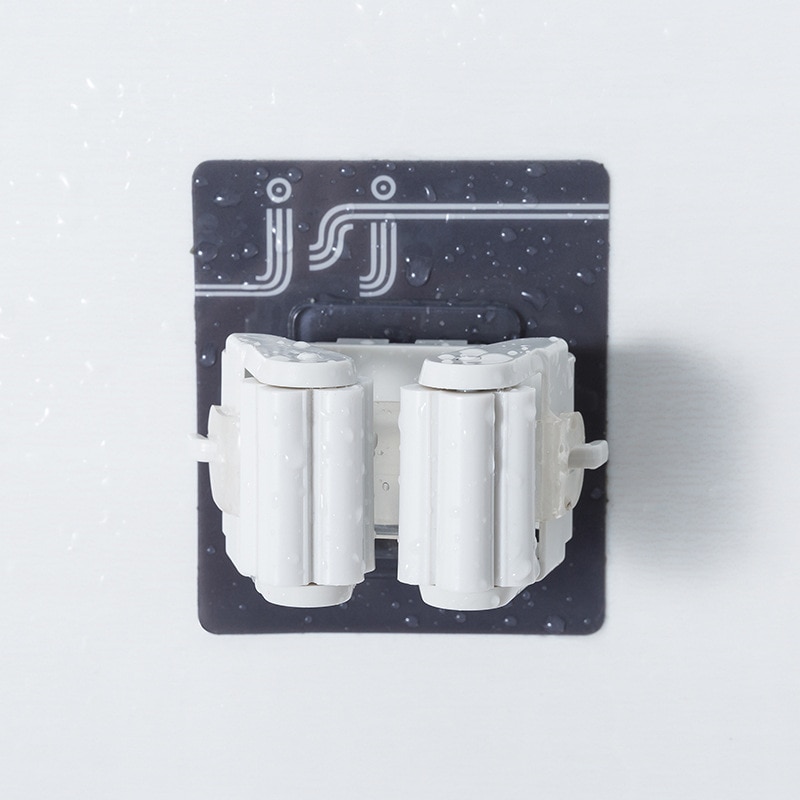 Vægmoppekrog hængestativ stærk sugebørste kostebøjle opbevaringsstativ hjemme badeværelse krogholder brusekrog