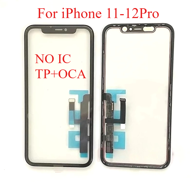 Ohne IC NoIC-Glas mit berühren-Digitizer mit OCA für iPhone 12 11 Profi Max TP Ersatz-Telefonreparatur