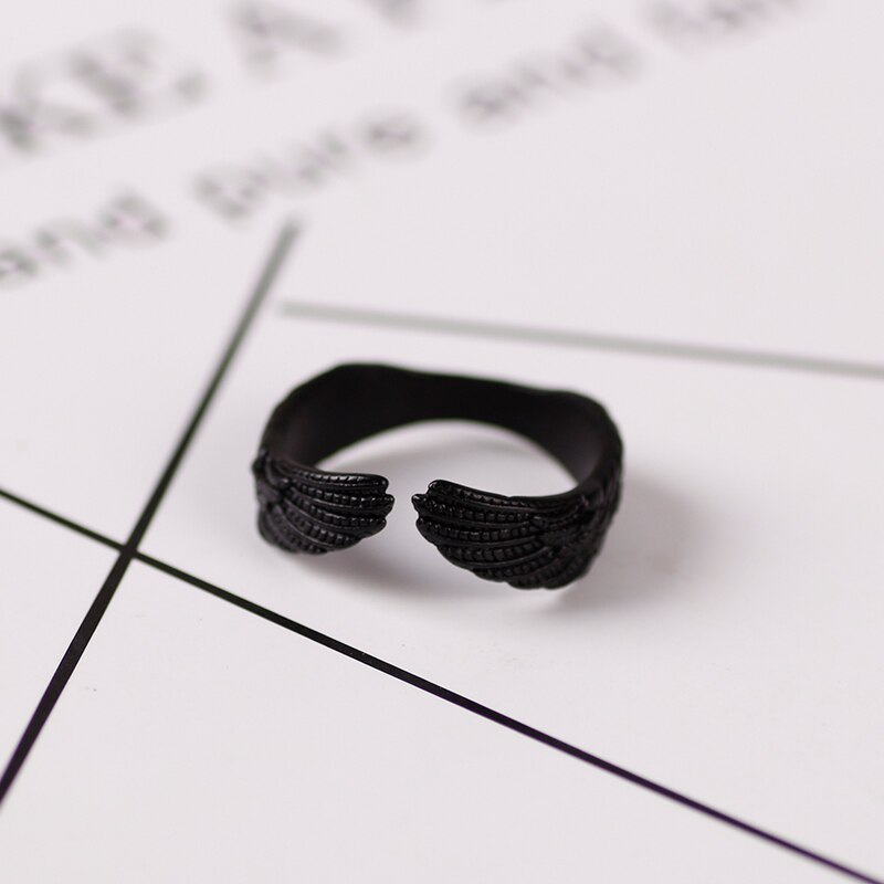 Charm Vrouwen Vleugels Ringen Metal Silver Kleur Romantisch Meisje Pterodactyl Ring Voor Partij Dames Mode Mannen Sieraden: WN910-3