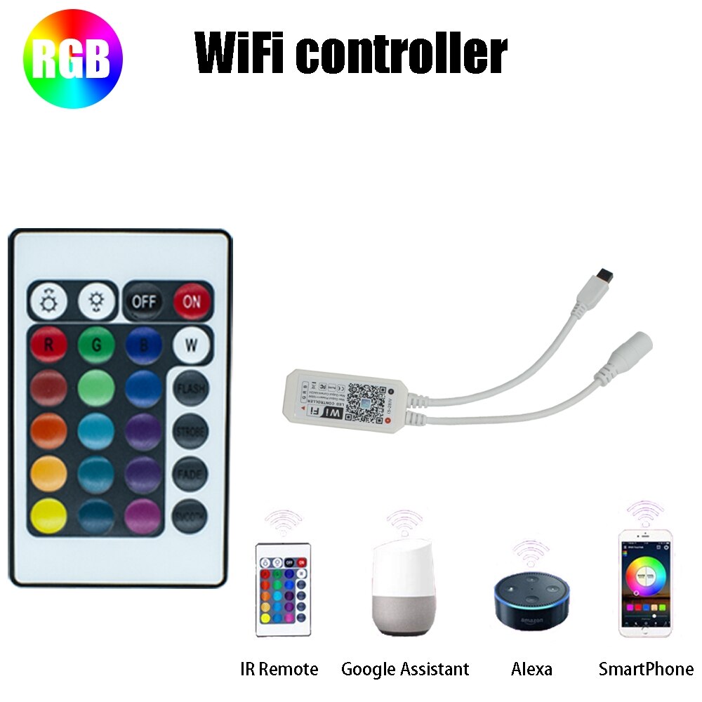 Led Light Strip Controller 44 Toetsen 24 Toetsen Led Ir Bluetooth Wifi Rgb Remote Dimmer Controller Voor Smd 3528 5050 led Verlichting