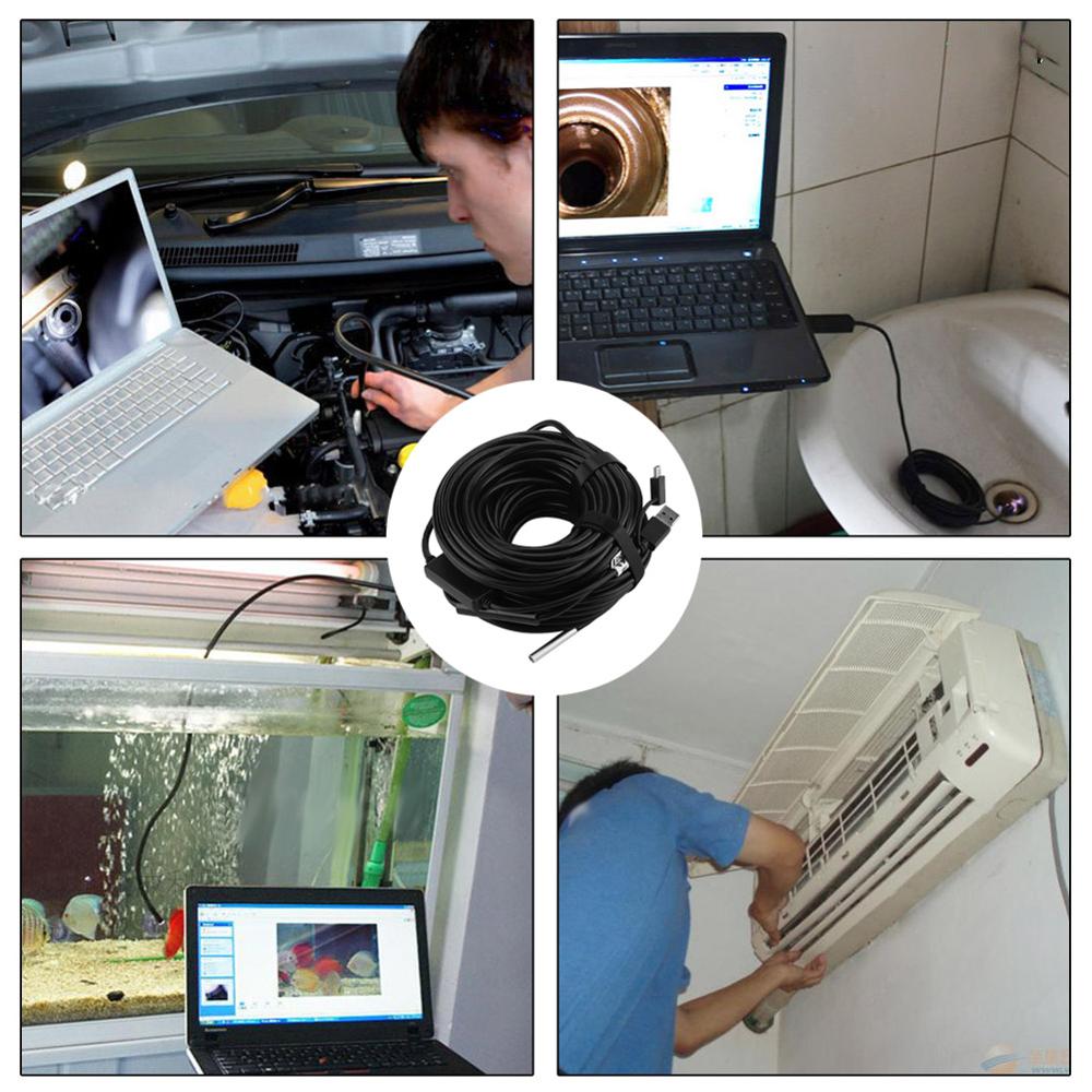 Endoscope USB de 20 mètres 5.5mm avec caméra étanche 720P pour l'inspection de voiture de tuyau