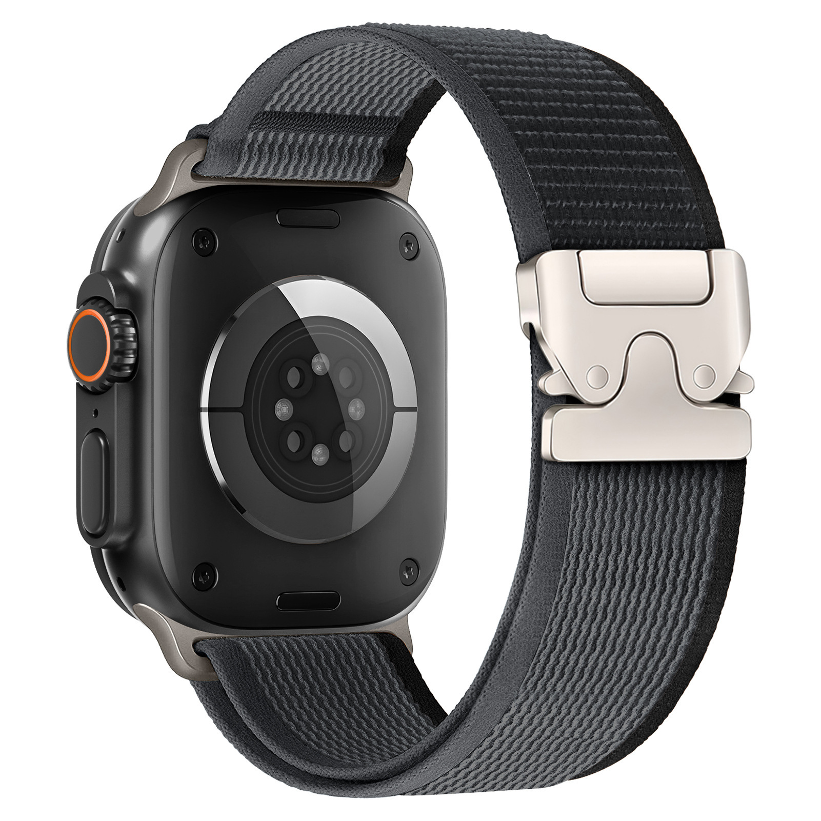 Trail Loop Strap for Apple Watch Ultra 2 Band 49mm 46mm 45mm 41mm 44mm 40mm Parachute Bracelet IWatch Series 10 9 8 7 6 5 4 3 SE: M / Coal Black