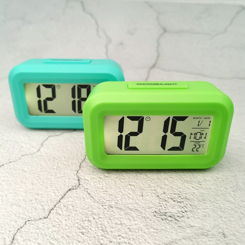 LED Digital Alarm Clock Electronic Digital Alarm Screen Desktop Clock For Home Office Backlight Snooze Data Calendar Desk Clocks