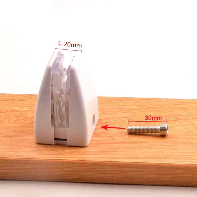 10PCS White Glass Shelf Holder Home Glass Clamps Shelf Support Bracket Chrome Shelf Holder Bracket Glass Screen Folder Clip