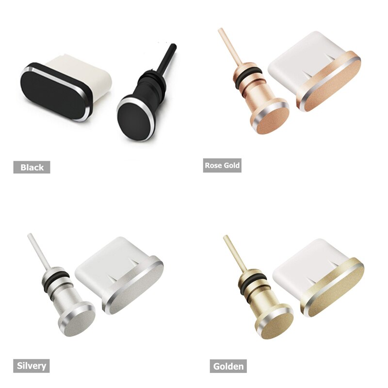 Puerto de carga con enchufe antipolvo, Conector de auricular 3,5 para Android Micro tipo C, Huawei LG Samsung S8 S9 para todos los iPhone XR XS X 8 7 6S 5 Plus