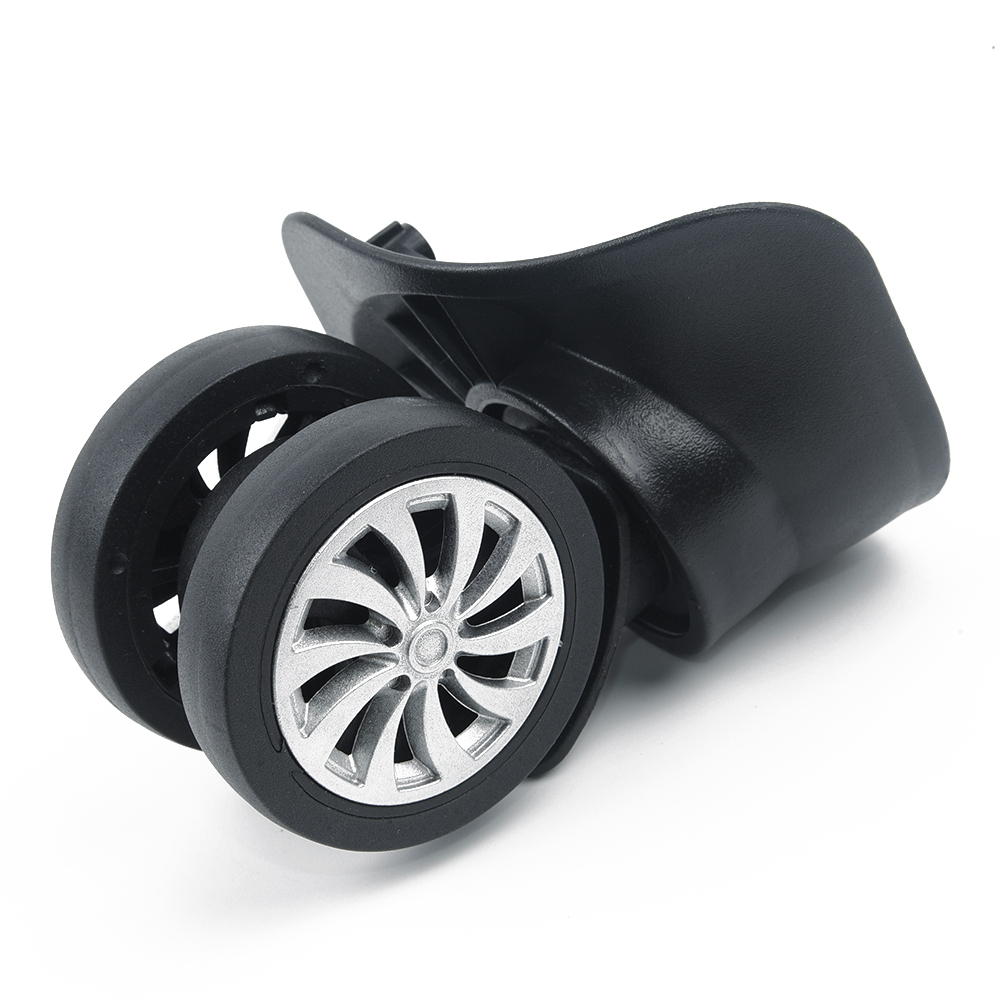 4 pçs mala de bagagem substituição mala de bagagem rodas giratórias roda universal preto para viajar saco mala de viagem