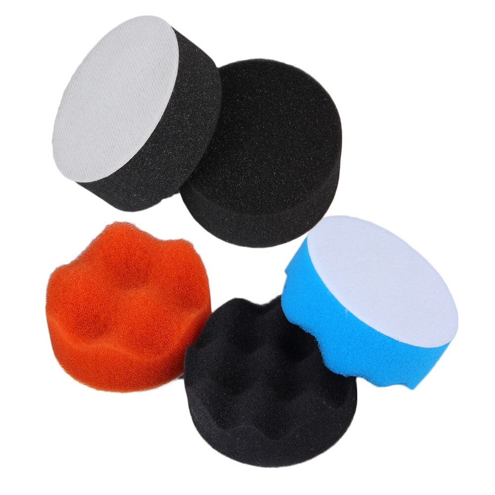 7pcs Auto Polish Wax Sponge Buffing Polijsten Waxen Spons Pad Kit Global Waffle Foam Pads Voor Schuren Afdichting Glazuur auto