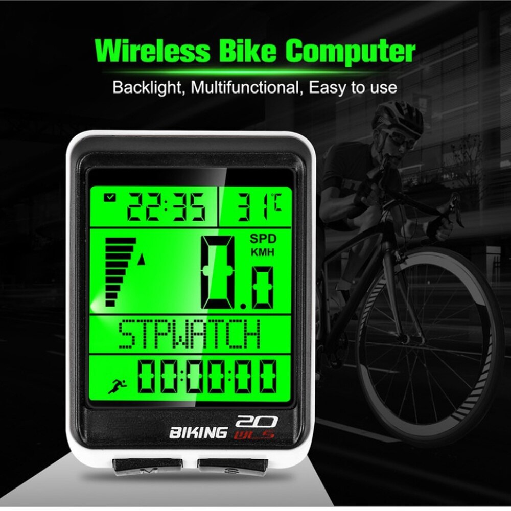 GPS Waterproof Bicycle Computer Wireless Bicycle Odometer Stopwatch Speedometer 2.1 Inch Bicycle Computer 5 Languages Stopwatch
