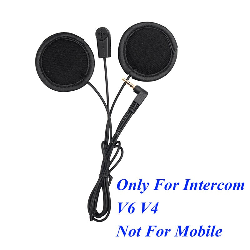 Fodsports v6 interfone microfone macio fone de ouvido apenas para v6 v4 capacete da motocicleta bluetooth fone de ouvido interfone