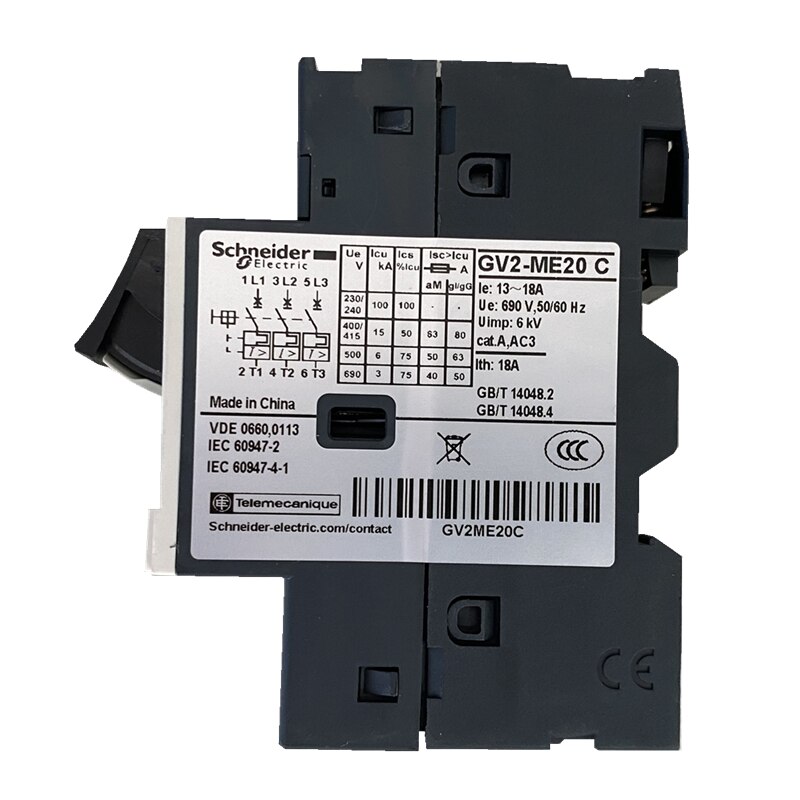 Schneider GV2-ME Motor Stroomonderbreker GV2-ME16C GV2-ME20C GV2-ME21C GV2-ME22C GV2-ME32C