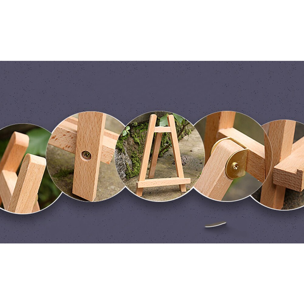 27.5cm Mini Wood Display Easel Tabletop Easel Artist A-Frame Easel Photo Painting Portable Tripod Holder Stand