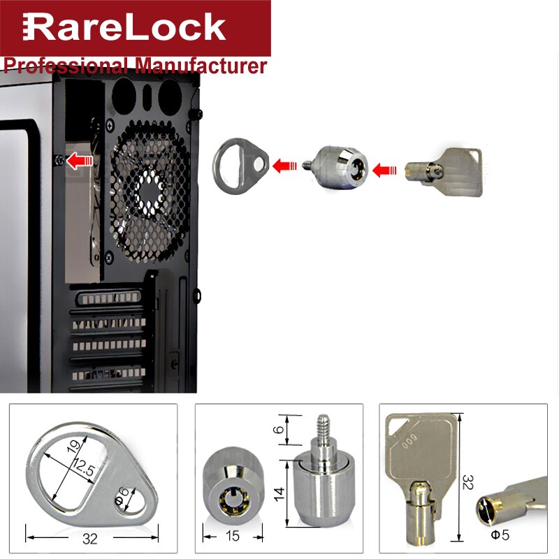 Computer Cabinet Locks With Tubular Keys Hardware Accessories Rarelock A