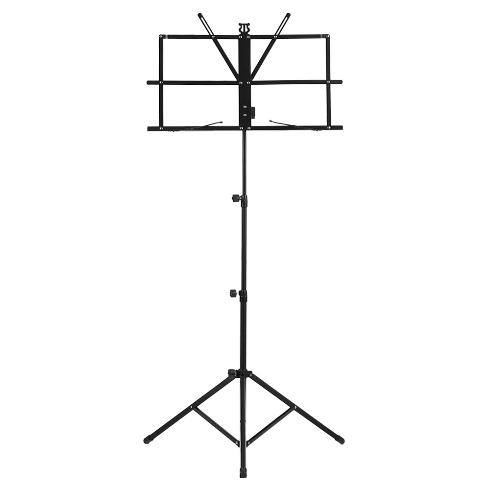 Trépied de partitions pliable léger avec sac de transport résistant à l'eau pour Instrument de guitare de Piano de violon: Black