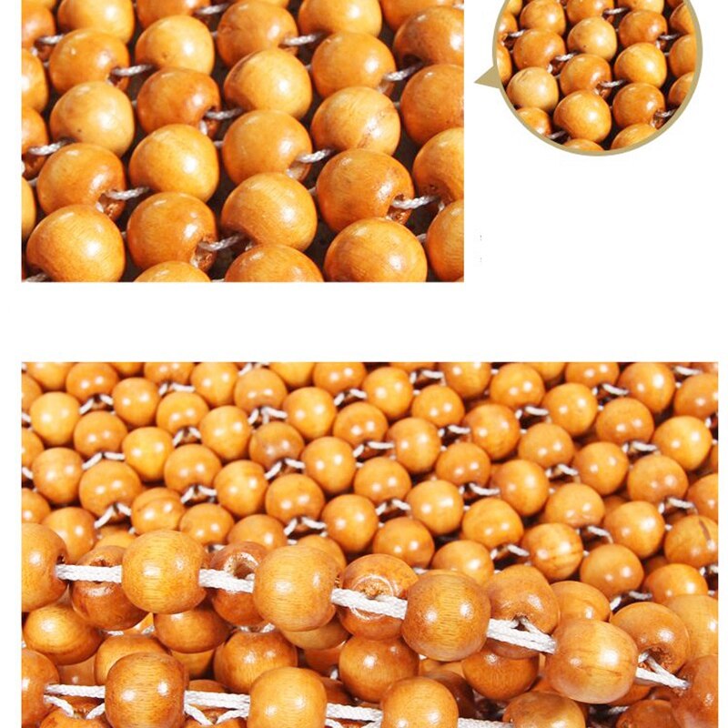 Houten Kraal Auto Zitkussen Houten Kralen Stoel Art Massage Kussen Auto Zitkussen Autostoel Cover Bead Pad Beige