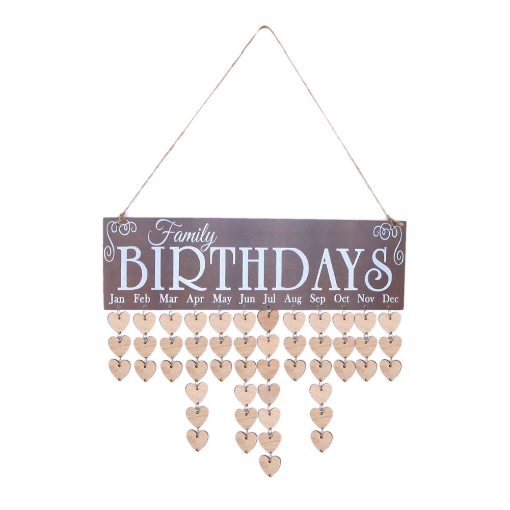 Creatieve Familie Decoratieve Lijst Houten Kalender Verjaardag Herinnering Boards Unieke Verjaardagsfeestje Decoratie Projecten: B