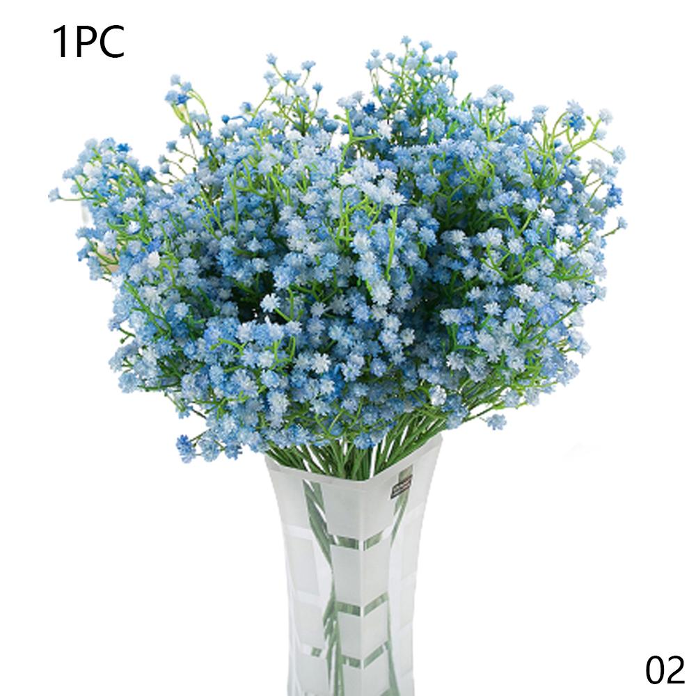 80 têtes bébé souffle artificiel gypsophile mariage fleur décoration de la maison anniversaire bricolage Photo accessoires mariage mariée Bouquets: Blue-80Heads