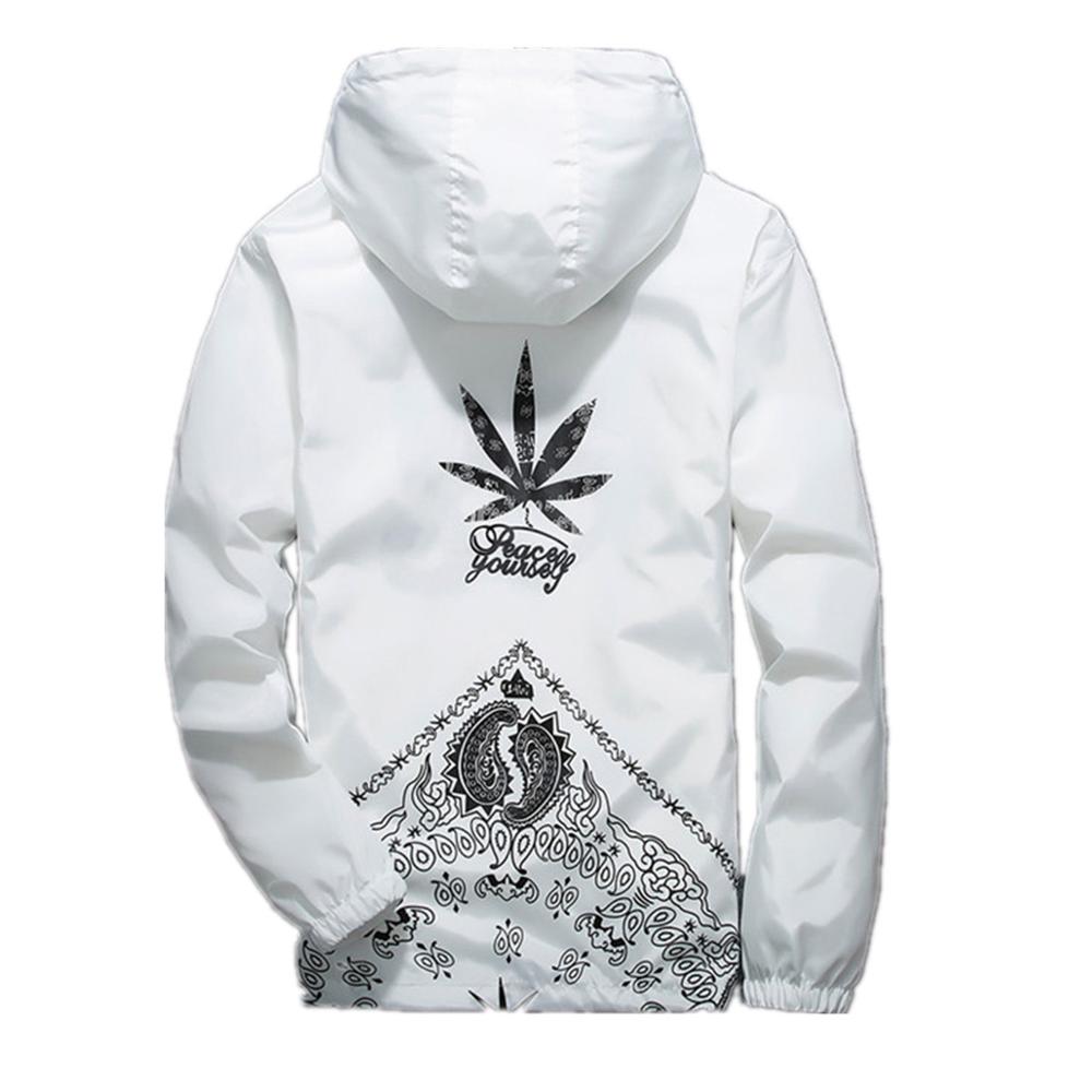 Spring Summer WINDBREAKERS Jacket Mens Jackets Mens Jacket Hip Hop Coats Streetwear US Size M L XL XXL: whte / XXL