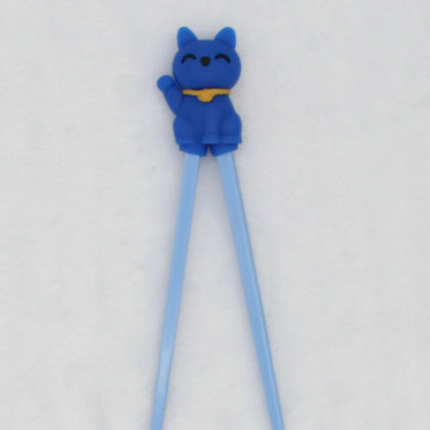 Palillos de goma antideslizantes para niños, palillos de entrenamiento al azar, para aprendizaje, 1 par: Blue