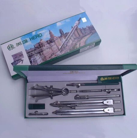 9 parts set compasses piece set compasses set mechanical drawing tool H4009