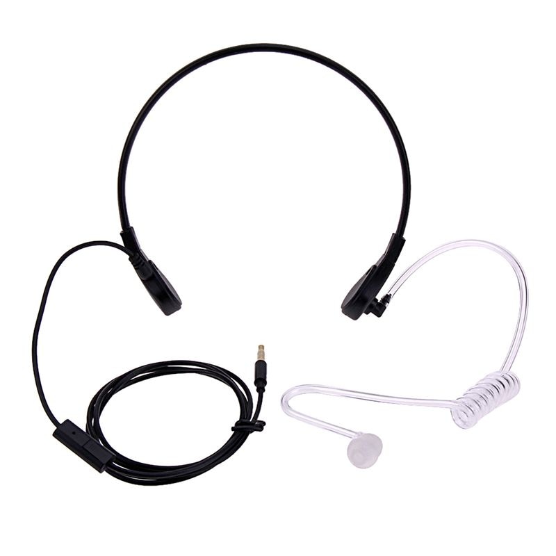 1pin 3.5mm Throat Mic Microphone Covert Acoustic Tube Earpiece Headset For Samsung/HTC/LG/Blackberry/MOTORO Smart Phone Earphone: Default Title