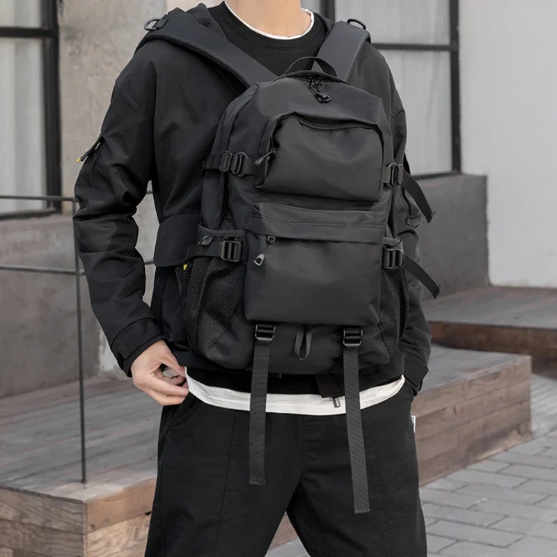 Homens mochila homem mochilas de viagem urbana techwear oxford pano masculino mochila portátil caminhadas esporte bagpack à prova dwaterproof água