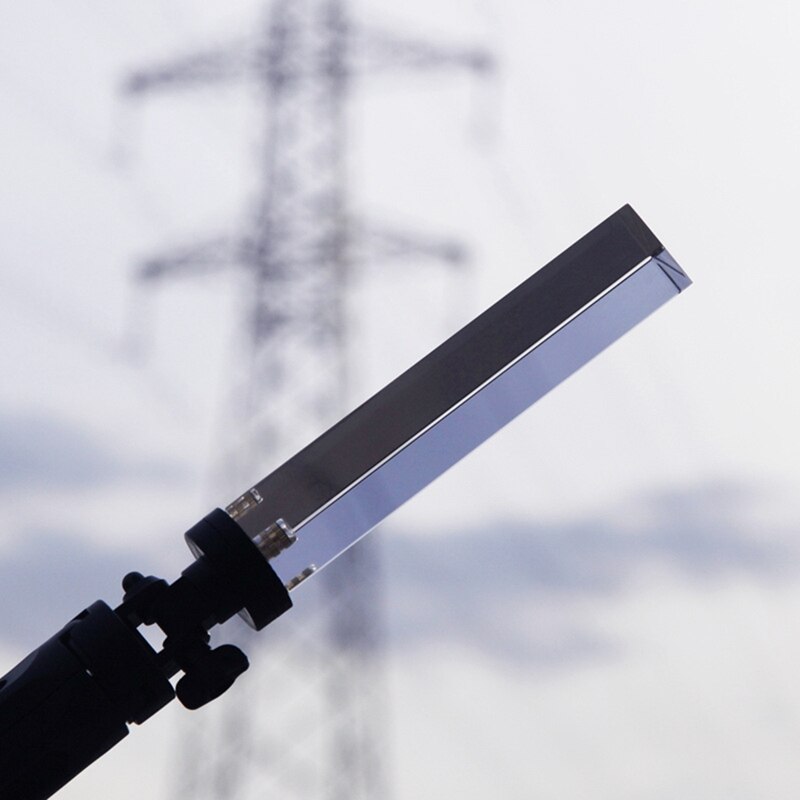 Crystbal Glass Triangular Prism For Photography With Stand , Rainbow Glass For Wedding Portrait Photo Studio