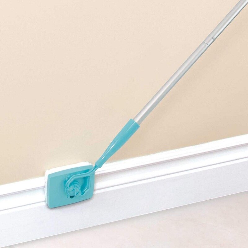 Baseboard Buddy Simply Glide And Dust Extendable Microfiber Cleaner Wash Microfiber Duster Buddy 360 Degree Swivel-action Head