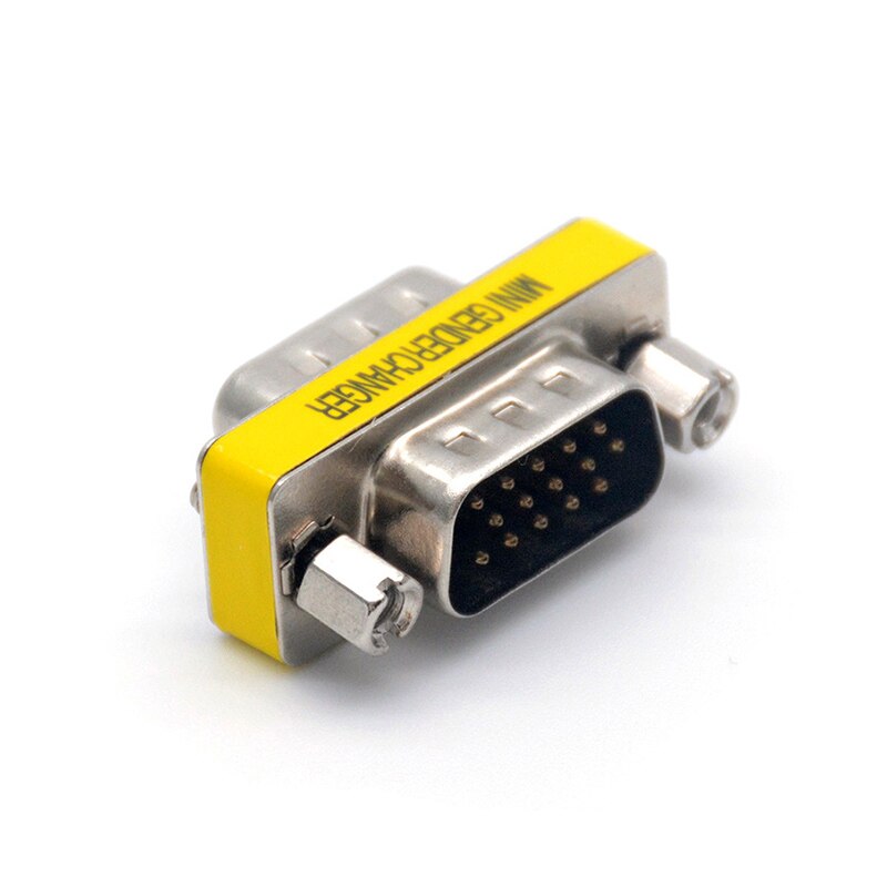 Akcesoria komputerowe 15 Pin HD15 d-sub DB15 VGA z męskiego na męskie zmiana płci konwerter Adapter